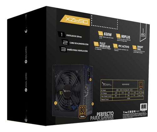 Fuente De Poder Xzeal Xzps650b 80 Plus Bronze 20+4 Atx 650w
