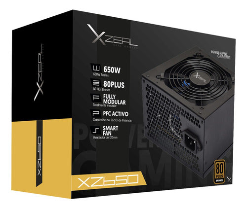 Fuente De Poder Xzeal Xzps650b 80 Plus Bronze 20+4 Atx 650w
