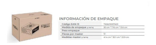 Fuente De Poder Acteck Pc 500w Blazar Evo Fs500e Slim Negro