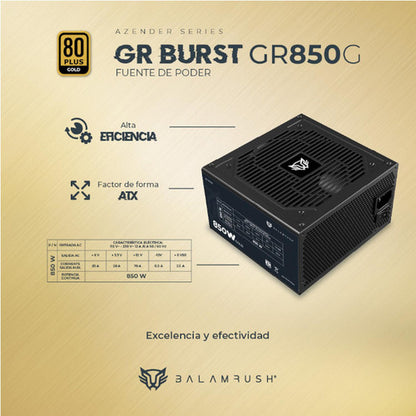 Fuente De Poder Balam Rush Gr850g 80 Plus Gold 20+4 Atx 850w