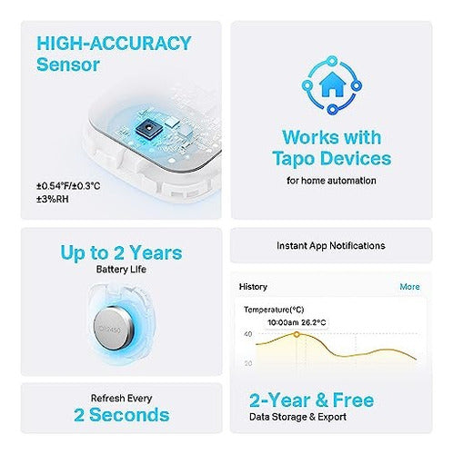 Tp-link Sensor De Temperatura Y Humedad Tapo T310 Blanco