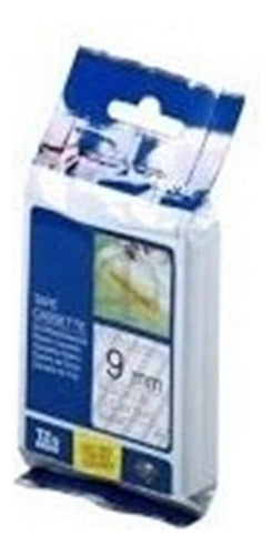 Cinta Brother Tzes121 Negro Sobre Transparente, 9mm X 8m