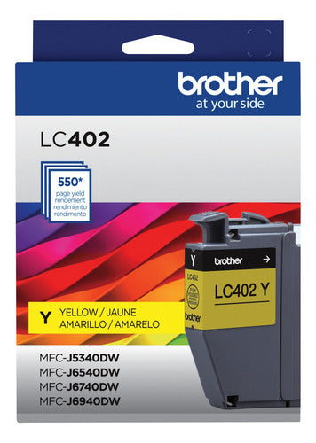 Cartucho Brother Lc402y Alto Rendimiento Amarillo 550 Página