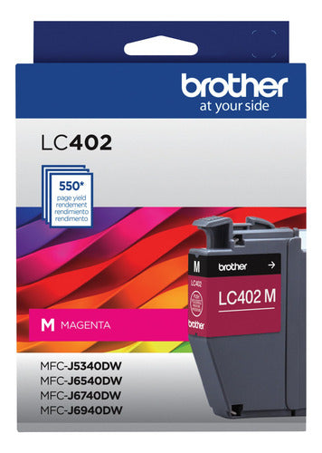 Cartucho Brother Lc402m Magenta, 550 Páginas