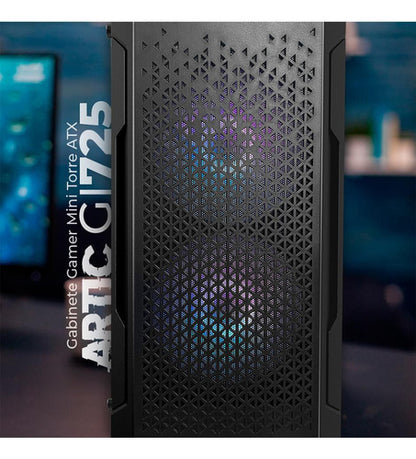 Gabinete Balam Rush Artic Gi725 Ventana Rgb Midi-tower Negro