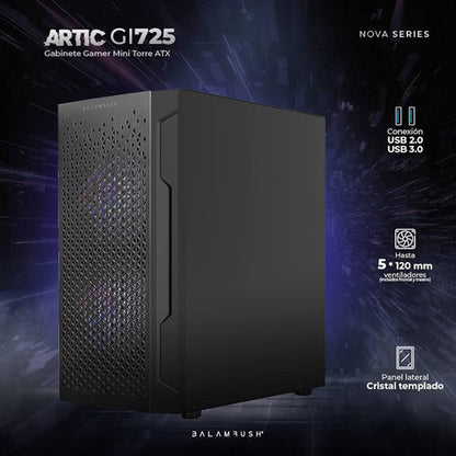 Gabinete Balam Rush Artic Gi725 Ventana Rgb Midi-tower Negro