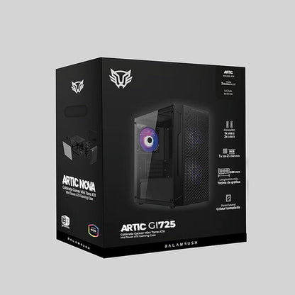 Gabinete Balam Rush Artic Gi725 Ventana Rgb Midi-tower Negro