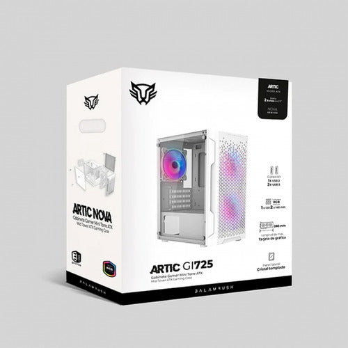 Gabinete Balam Rush Artic Gi725 Ventana, Midi-tower Blanco