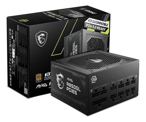 Fuente De Poder Msi Mag A850gl Pcie5 80 Plus Gold Atx 850w