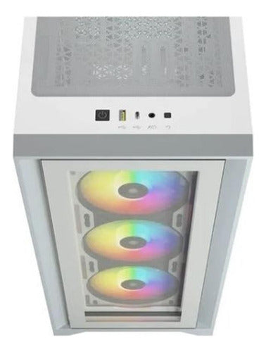 Gabinete Corsair Icue 4000x Rgb Con Ventana, Midi-tower, Atx