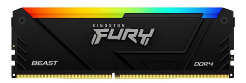 Memoria Ram Kingston Fury Beast Rgb Ddr4, 3200mhz, 8gb, Cl16