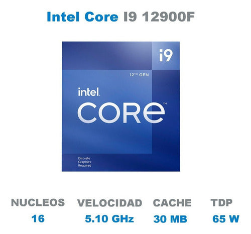 Procesador Intel Core I9-12900f, S-1700 2.40ghz 16-core 30mb