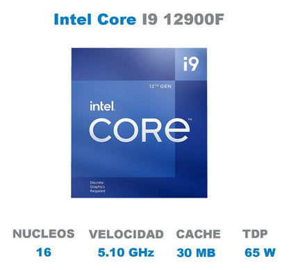 Procesador Intel Core I9-12900f, S-1700 2.40ghz 16-core 30mb