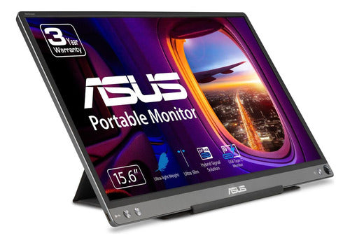 Monitor Portátil Asus Zenscreen Mb16ace Led 15.6  Full Gris