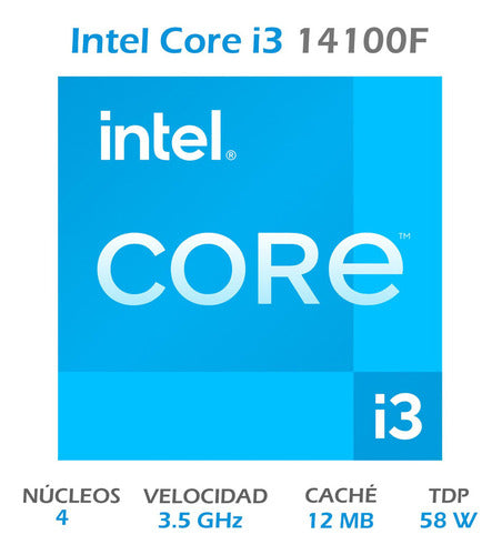 Procesador Intel Core I3 14100f 3.5ghz 4 Core Lga1700