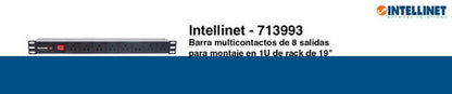 Pdu Intellinet Para Rack 19'' 713993 125v 15a 8 Contactos Color Negro