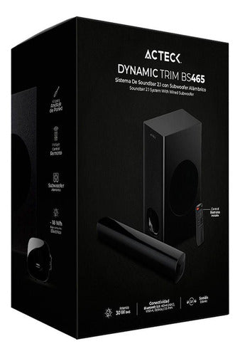 Acteck Barra De Sonido Bs465 Bluetooth 60w Rms Usb Negro
