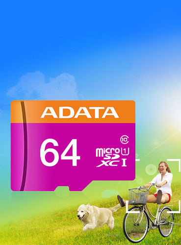 Micro Sd Adata Ausdx64guicl10-ra1 Con Adaptador Sd 64gb