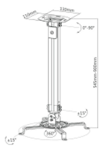 Soporte Para Proyectores Ovaltech Ovpr-900mm Negro /v /vc