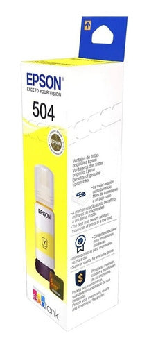 Tanque De Tinta Epson T504 Amarillo, 70ml T504420-al