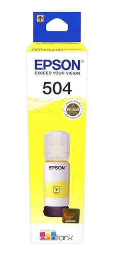 Tanque De Tinta Epson T504 Amarillo, 70ml T504420-al