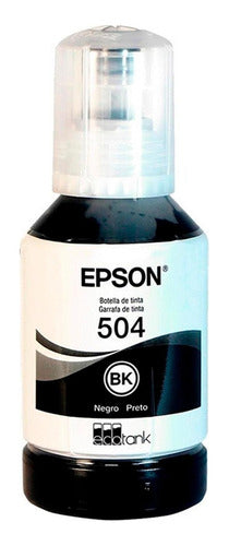 Tanque De Tinta Epson T504 Negro, 127ml T504120-al 6000pag