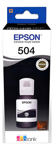 Tanque De Tinta Epson T504 Negro, 127ml T504120-al 6000pag