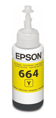 Tanque De Tinta (ecotank) Epson 664 Amarillo 70ml T664420-al