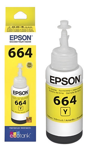 Tanque De Tinta (ecotank) Epson 664 Amarillo 70ml T664420-al