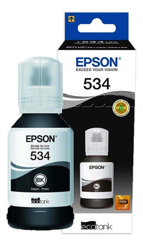 Tanque De Tinta Epson T534 Negro, 6.000 Páginas T534120-al