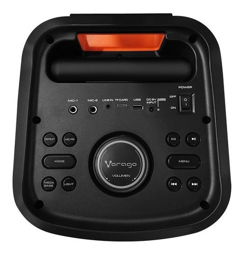 Bafle Vorago Ksp-550 2x8  Rgb Bluetooth Recargable 1 Mic Ina