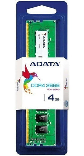 Memoria Ram Adata Ddr4, 2666ghz, 4gb, Non-ecc, Cl19