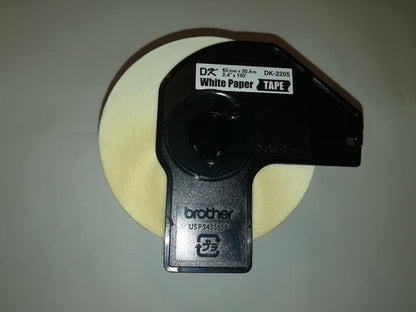 Etiqueta Blanca Papel Brother Dk2205 62 Mm De Ancho X 30.4mt