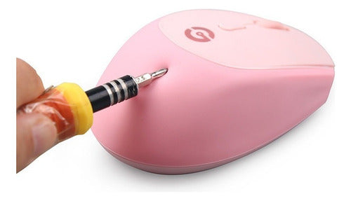 Mouse Getttech Óptico Gac-24404, Inalámbrico, 1600dpi, Rosa