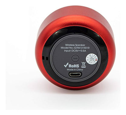 Getttech Bocina Portátil Melodic, Bluetooth Inalámbrico Rojo