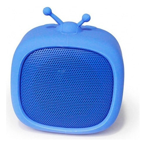 Getttech Bocina Portátil Little Tv, Bluetooth 3w Rms, Azul