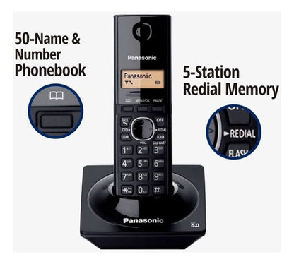Panasonic Teléfono Inalámbrico 2 Auriculares Pantalla Negro