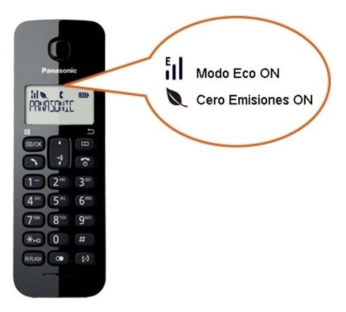 Panasonic Teléfono Inalámbrico Dect, 1 Auricular Negro