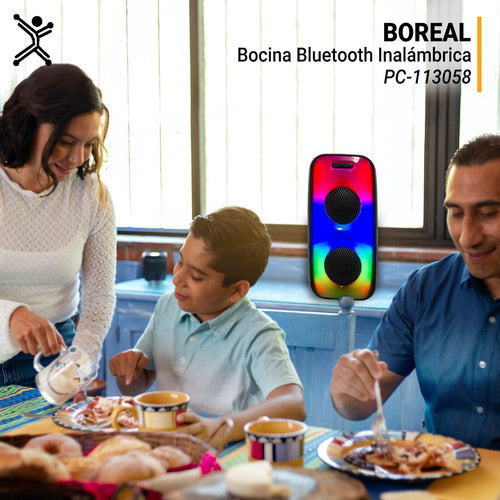 Bocina Perfect Choice Boreal Bluetooth Rgb Fm Microsd Usb Eq