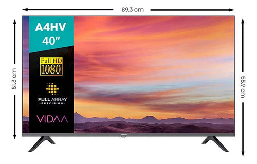 Smart Tv 40 Vidaa, Hisense, 40a4hv, Fhd