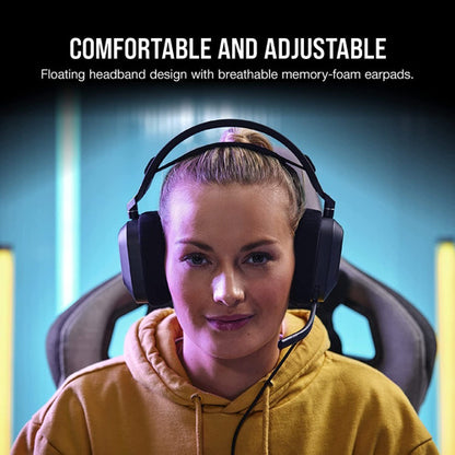 Corsair Audífonos Gamer Hs80 Rgb Usb Alámbrico1.8m Usb Negro