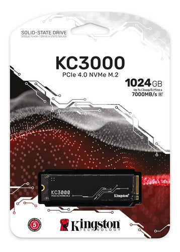 Ssd Kingston Kc3000 Nvme, 1tb, Pci Express 4.0, M.2