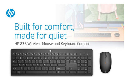 Kit De Teclado Y Mouse Hp 235, Inalámbrico, Negro (español)