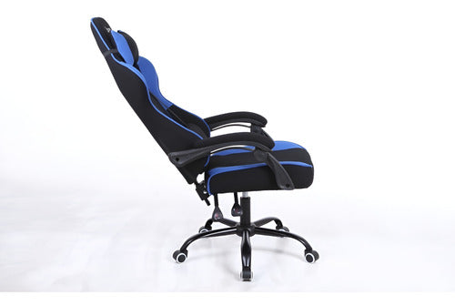 Silla Gamer Xzeal Xz20 Ergonomica Reclinable Azul Xzsxz20a Color Negro/azul Material Del Tapizado Cuero Sintético