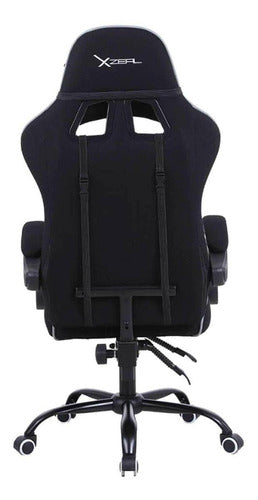 Silla Gamer Xzeal Xz20 Ergonomica Reclinable Azul Xzsxz20a Color Negro/azul Material Del Tapizado Cuero Sintético
