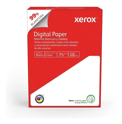 Hojas T/carta Xerox Rojo Caja Con 10 Paquetes