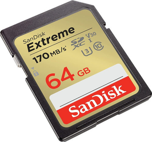 Memoria Flash Sandisk Extreme, 64gb Sdxc Uhs-l Clase 10