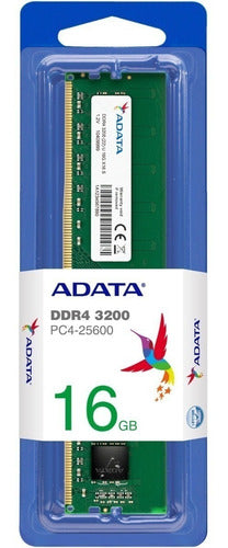 Memoria Ram Adata Ddr4, 3200mhz, 16gb, Non-ecc, Cl22
