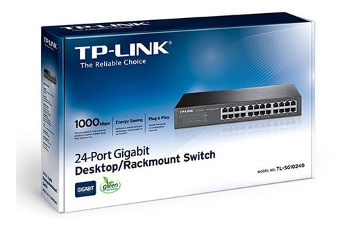 Switch TP-LINK TL-SG1024D - Gris, 14, 6 W