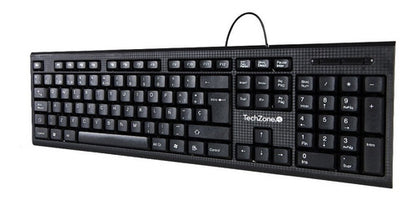 Teclado Techzone Tz16tec01-ala, Alámbrico Usb Negro Español